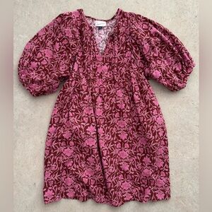Universal Thread Burgundy and Pink Floral Dress